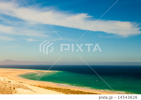 A sandy spit on the beach Canary Islands 14543626