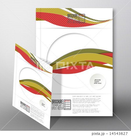 Colored wave background. Brochure, flyer or report for business, template vector 14543627