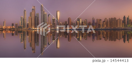 The beauty panorama of Dubai marina. UAE 14544413
