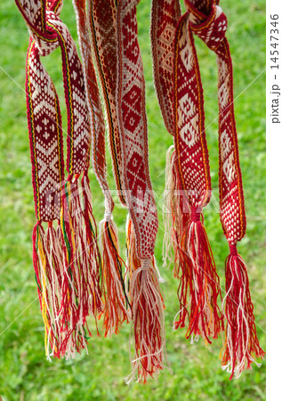 Belarusian sashes with classic geometric pattern 14547346