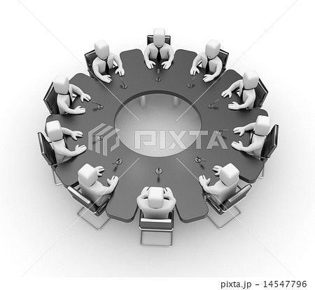 Meeting. Table in the form of gear 14547796