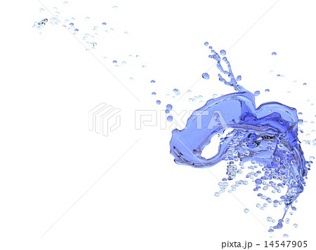 水しぶきと水泡のイラスト素材