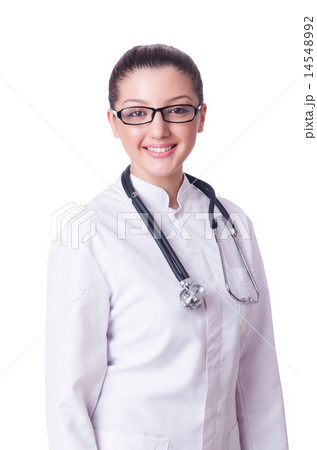 Woman doctor isolated on white Woman doctor isolated on white 14548992