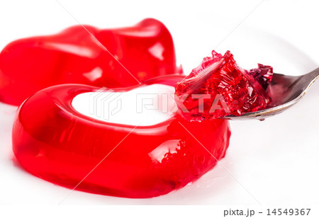 red jelly hearts in the form of three 14549367