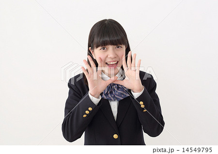 応援する女子校生 14549795