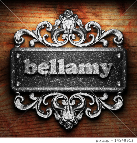 bellamy word of iron on wooden background bellamy word of iron on wooden background 14549913
