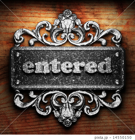 entered word of iron on wooden background entered word of iron on wooden background 14550150