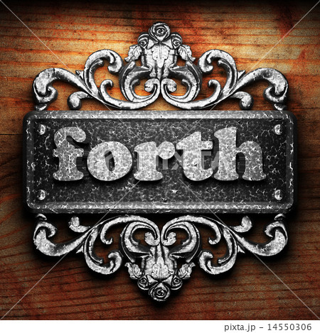 forth word of iron on wooden background forth word of iron on wooden background 14550306