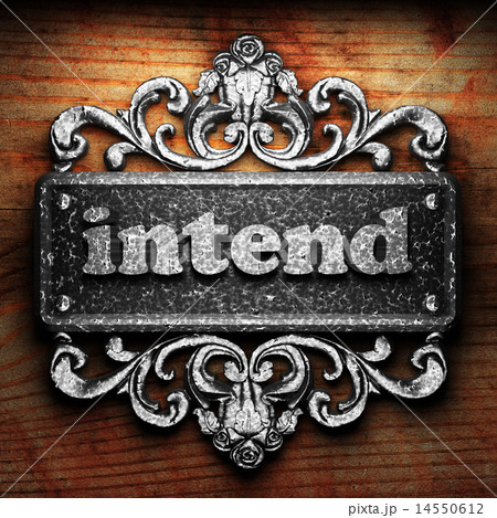 intend word of iron on wooden background intend word of iron on wooden background 14550612