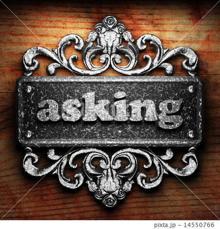 asking word of iron on wooden background asking word of iron on wooden background 14550766