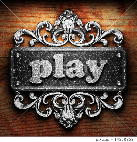 play word of iron on wooden background play word of iron on wooden background 14550858