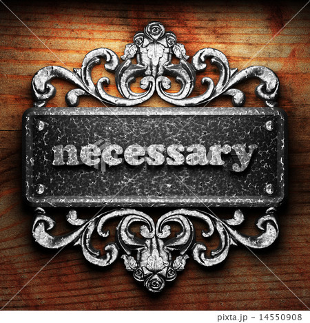 necessary word of iron on wooden background necessary word of iron on wooden background 14550908
