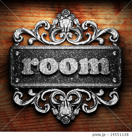 room word of iron on wooden background room word of iron on wooden background 14551138
