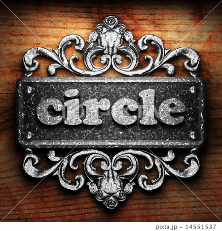 circle word of iron on wooden background circle word of iron on wooden background 14551537