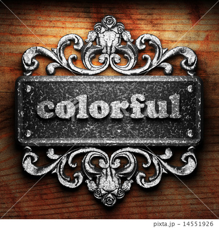 colorful word of iron on wooden background colorful word of iron on wooden background 14551926