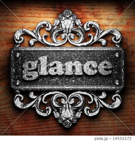 glance word of iron on wooden background glance word of iron on wooden background 14552272