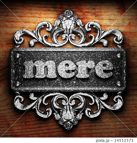 mere word of iron on wooden background 14552573