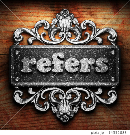 refers word of iron on wooden background 14552883
