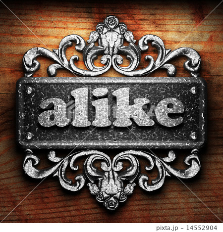 alike word of iron on wooden background alike word of iron on wooden background 14552904