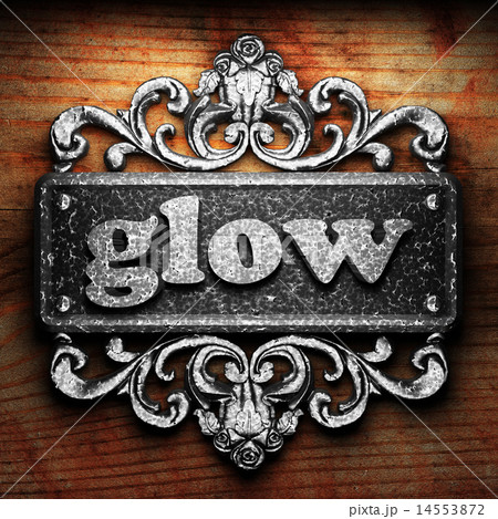 glow word of iron on wooden background glow word of iron on wooden background 14553872
