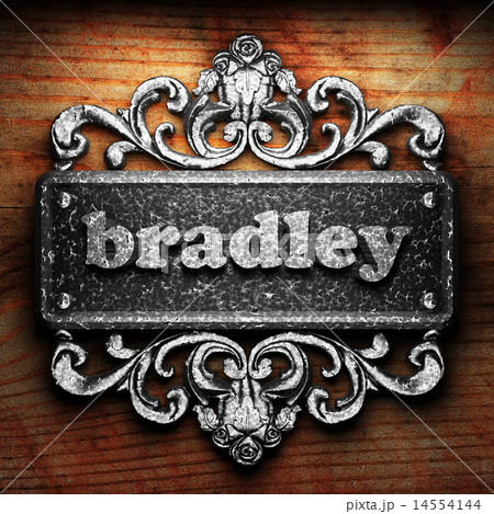 bradley word of iron on wooden background bradley word of iron on wooden background 14554144