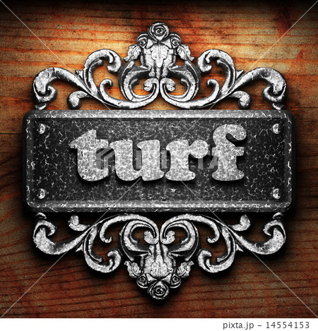 turf word of iron on wooden background turf word of iron on wooden background 14554153