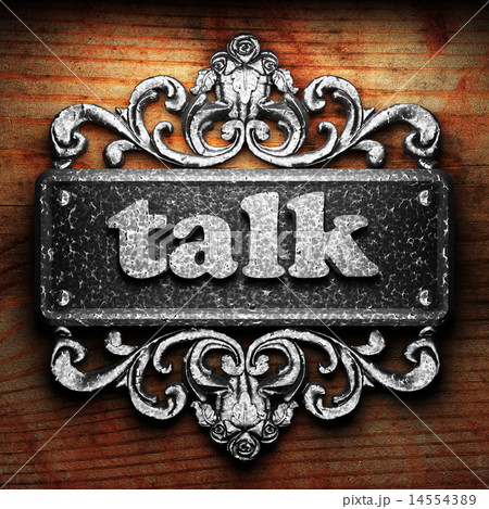 talk word of iron on wooden background talk word of iron on wooden background 14554389