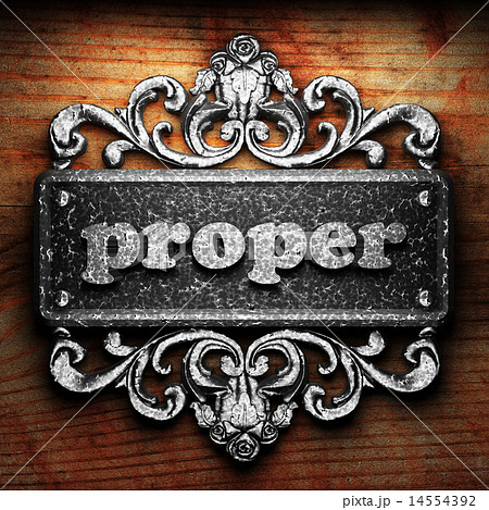 proper word of iron on wooden background proper word of iron on wooden background 14554392