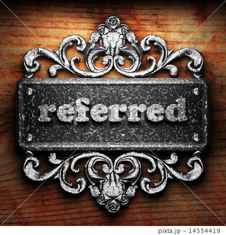 referred word of iron on wooden background 14554419