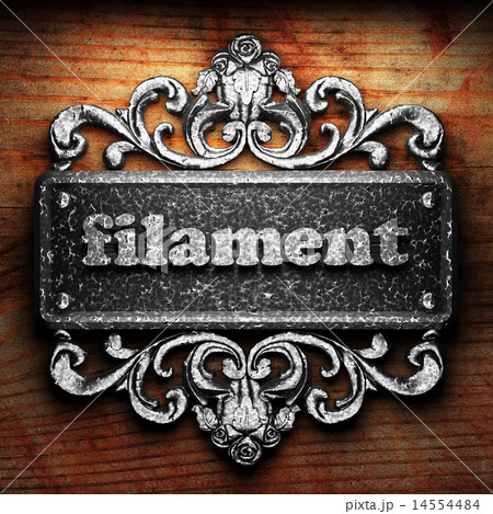 filament word of iron on wooden background filament word of iron on wooden background 14554484