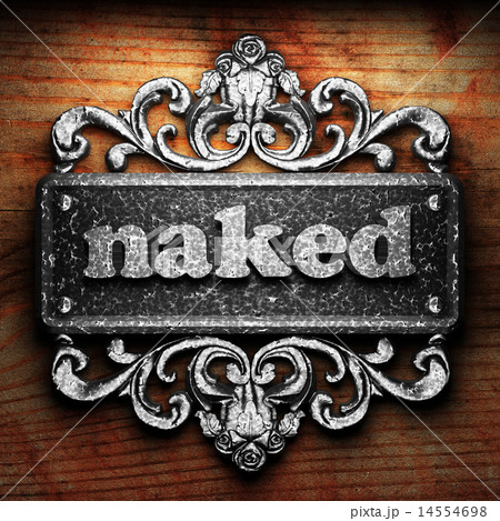 naked word of iron on wooden background 14554698