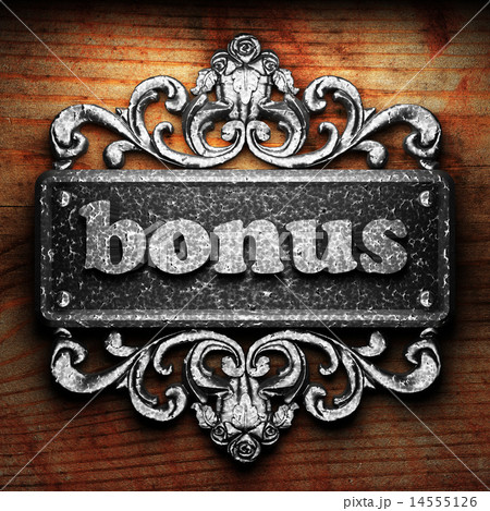 bonus word of iron on wooden background bonus word of iron on wooden background 14555126