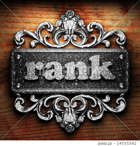 rank word of iron on wooden background rank word of iron on wooden background 14555542