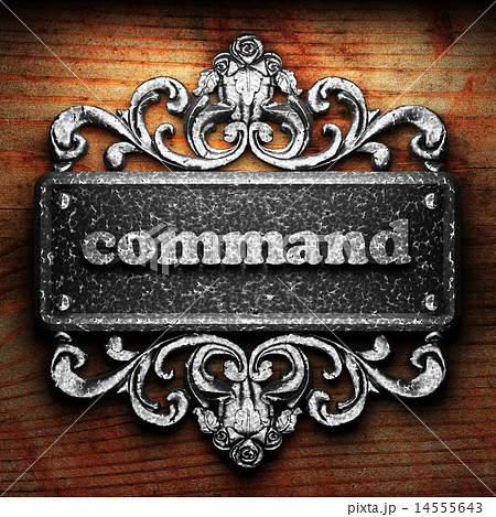 command word of iron on wooden background command word of iron on wooden background 14555643