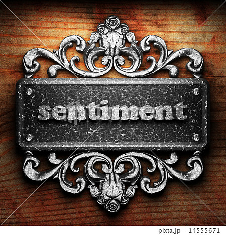 sentiment word of iron on wooden background 14555671
