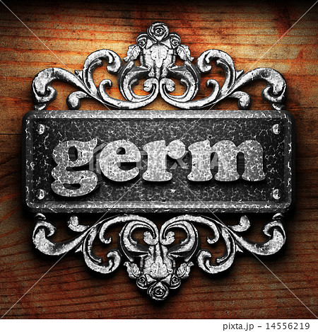 germ word of iron on wooden background germ word of iron on wooden background 14556219