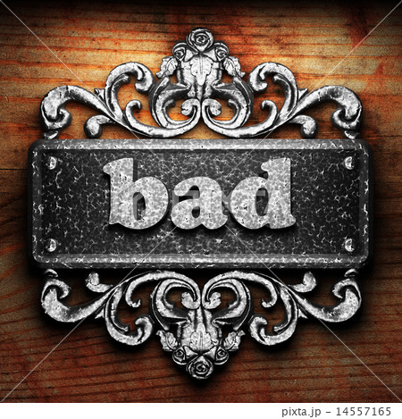 bad word of iron on wooden background bad word of iron on wooden background 14557165