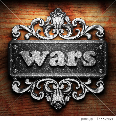 wars word of iron on wooden background wars word of iron on wooden background 14557434