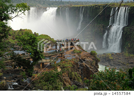 ブラジル 大渇水のイグアスの滝 ブラジル側 ブラジル 大渇水のイグアスの滝 ブラジル側 14557584