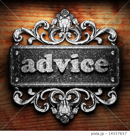advice word of iron on wooden background advice word of iron on wooden background 14557657