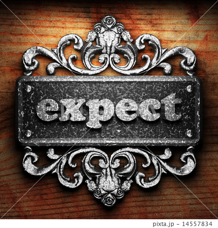 expect word of iron on wooden background expect word of iron on wooden background 14557834