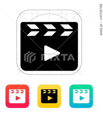 Clapper board closed icon. 14558788