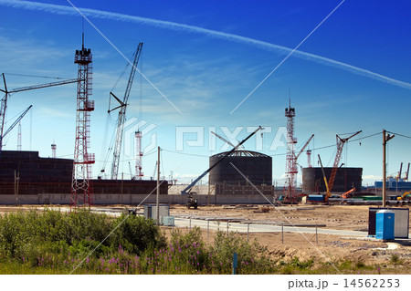 Work of new sea trading port of the Ust-Luga. Russ Work of new sea trading port of the Ust-Luga. Russ 14562253