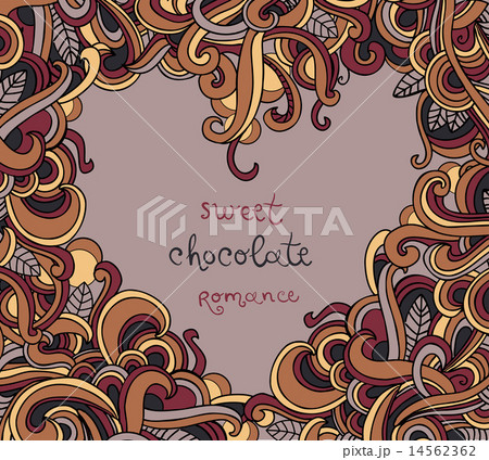 Vector background with abstract Heart frame curls. Vector background with abstract Heart frame curls. 14562362