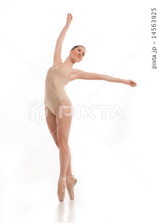 young modern ballet dancer isolated on white background young modern ballet dancer isolated on white background 14563925