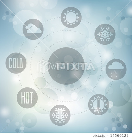 Set of design concept icons for weather 14566125