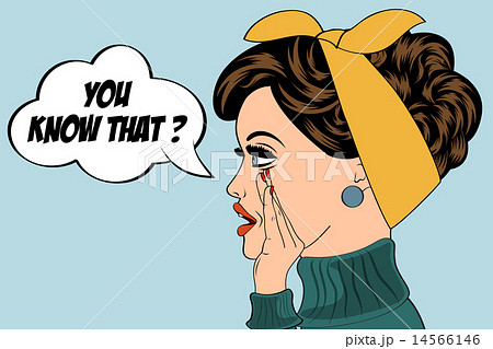 pop art cute retro woman in comics style 14566146