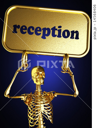 reception word and golden skeleton 14568406