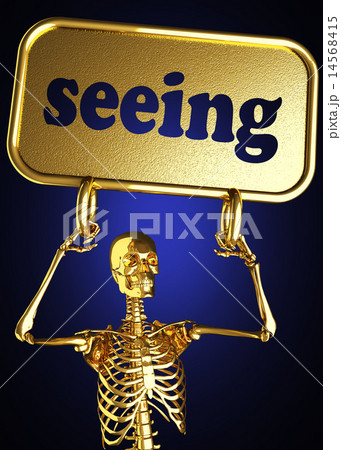 seeing word and golden skeletonのイラスト素材 [14568415] - PIXTA