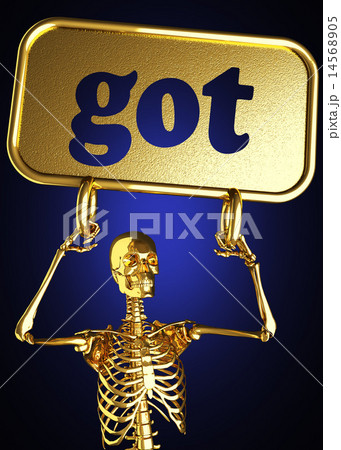 got word and golden skeleton 14568905